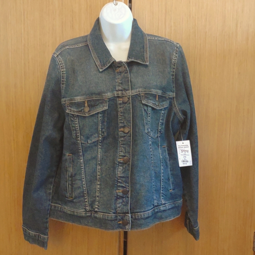 NWT Blue Jean Jacket SZ XL By Sonoma
